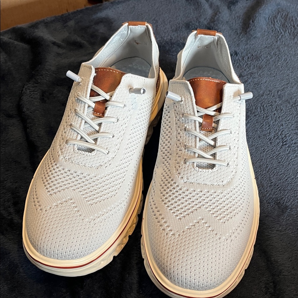Men's Stylish Gray and Brown Sneakers